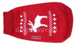 Wolters Strick- Hundepullover Elch rot/weiss